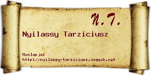 Nyilassy Tarziciusz névjegykártya